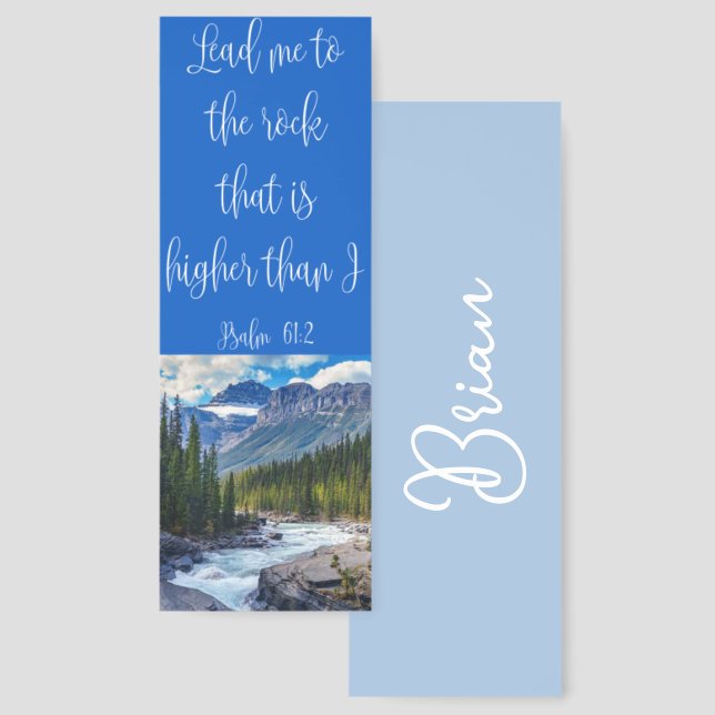 Lead me to the rock nature personalized bookmarks (Front & Back)