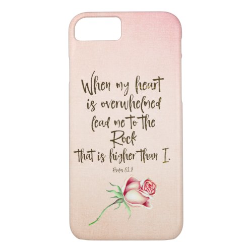 Lead me to the Rock Psalms Bible Verse iPhone 87 Case