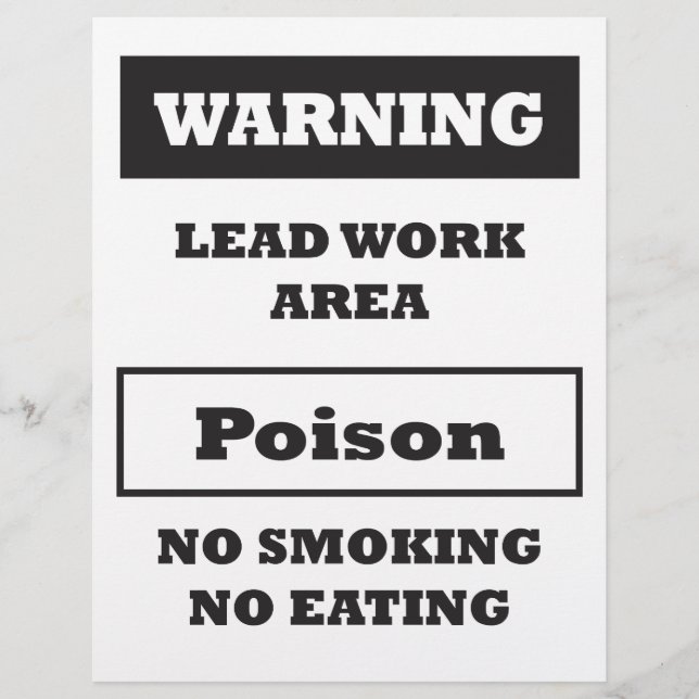 Lead Paint Hazard Sign Flyer (Front)