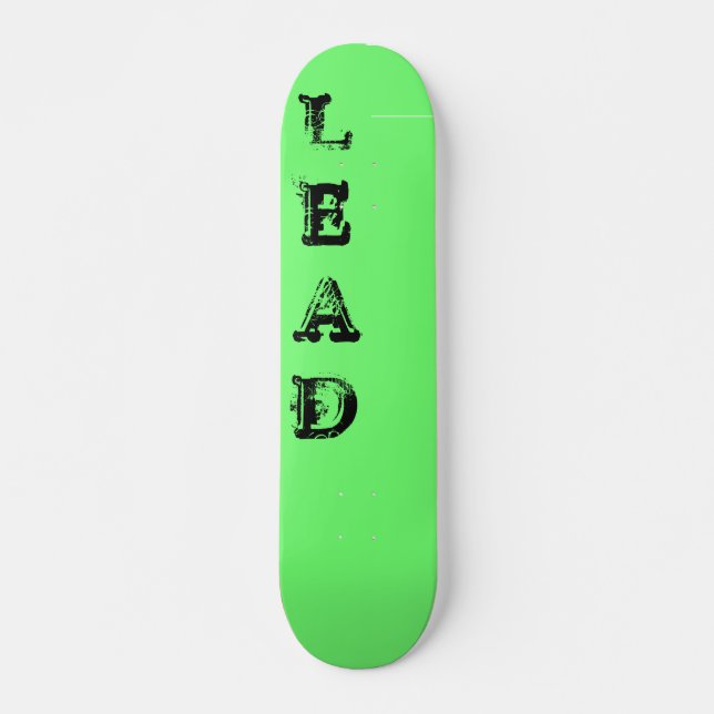 Lead skateboard deck (Front)