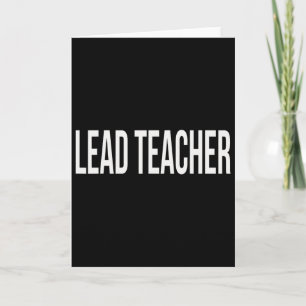 Lead Teacher Appreciation Day And Week For Work Th Card
