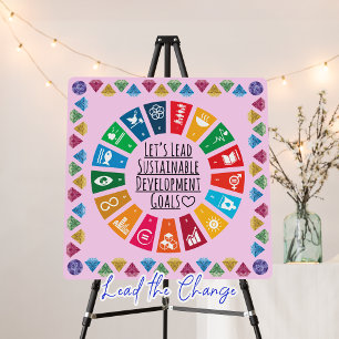 Lead the Change Sustainability Goals Inspirational Foam Board