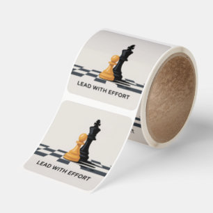 Lead With Effort Square Sticker