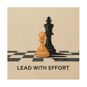 Lead With Effort Wood Wall Art