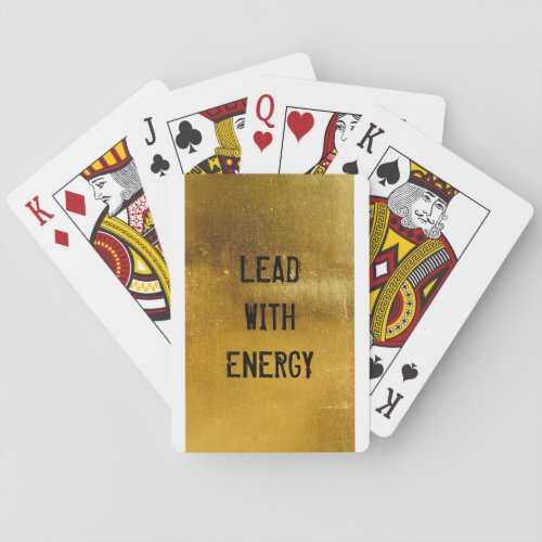 LEAD WITH ENERGY PLAYING CARDS