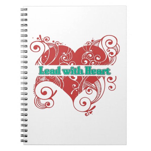 Lead with Heart Spiral Photo Notebook