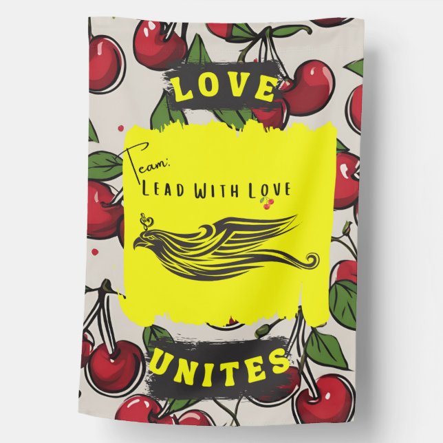 Lead With Love All Season, Weatherproof House Flag (Front)