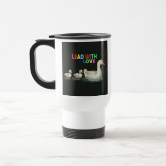 "Lead With Love" Travel Coffee Mug