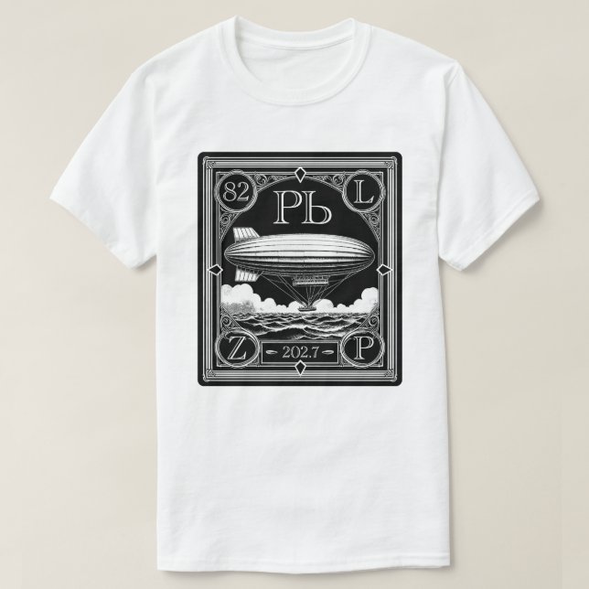 Lead Zeppelin Periodic Table Led Rock T-Shirt (Design Front)