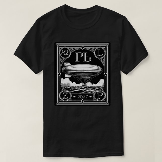 Lead Zeppelin Periodic Table Led Rock T-Shirt (Design Front)
