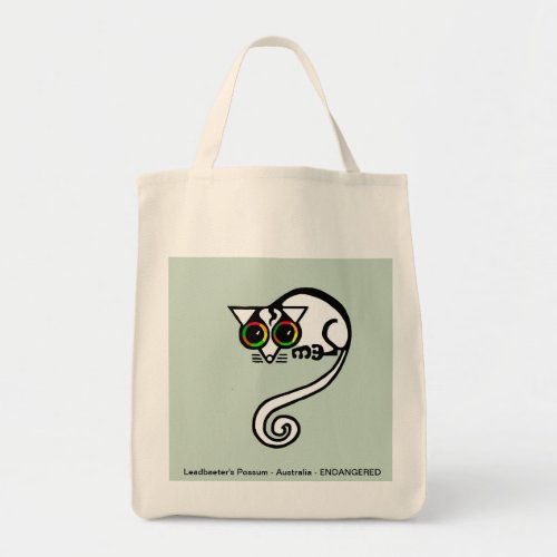  Leadbeaters POSSUM _ Australia _Wildlife _ Green Tote Bag