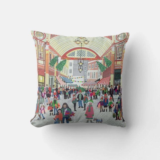 Leadenhall Market London Throw Pillow (Front)