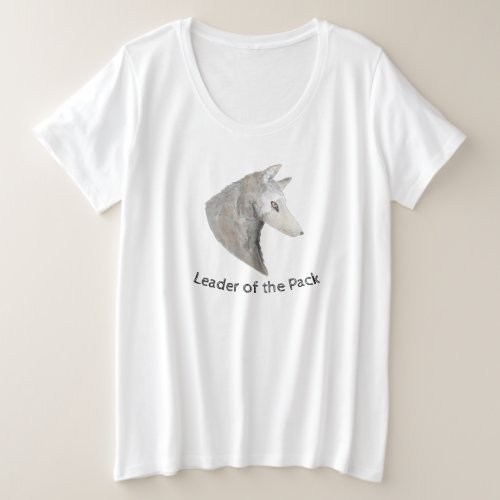 Leader Boss Artistic Wolf Plus Size T_Shirt