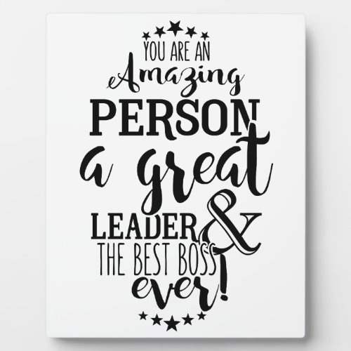 leader boss thank  you plaque