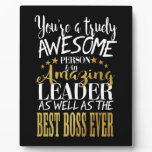 leader boss thank  you plaque
