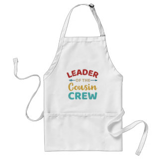 Leader of the cousin crew vintage retro adult apron