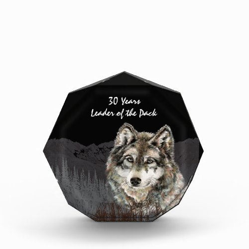 Leader of the Pack 30th Birthday Humor Wolf Thirty Acrylic Award