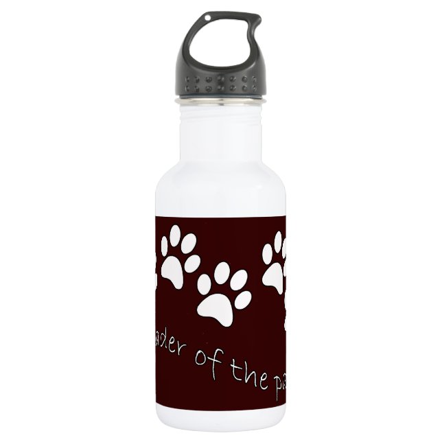 Leader of the Pack Dog Lover's Stainless Steel Water Bottle (Front)
