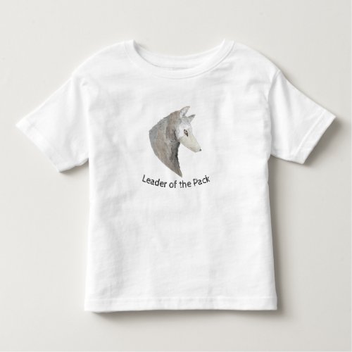 Leader of the Pack Watercolor Wolf Toddler T_shirt