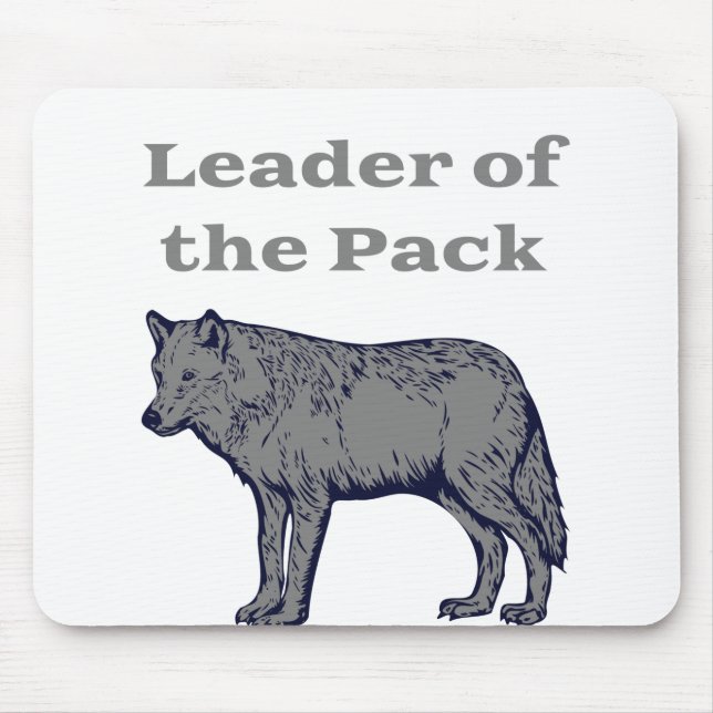 Leader of the Pack Wolf Mouse Pad (Front)