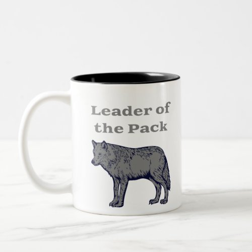 Leader of the Pack Wolf Two_Tone Coffee Mug