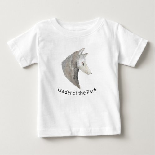 Leader of the Pack Woodland Wolf Baby T_Shirt