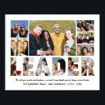 Leader Photo Collage Retired Boss Farewell Party Poster<br><div class="desc">Personalized Leader Photo Collage for retired colleague, co-worker, team manager or boss. This customizable photo gift is also perfect as a farewell keepsake for teacher, coach or friends leaving. This custom template is a unique and meaningful goodbye gift that captures the precious moments and memories shared together. The design features...</div>