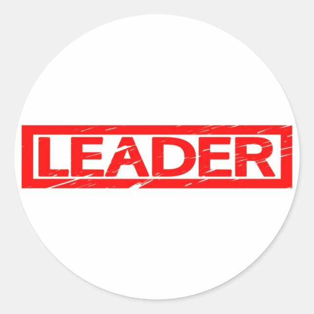 Leader Stamp Classic Round Sticker (Front)