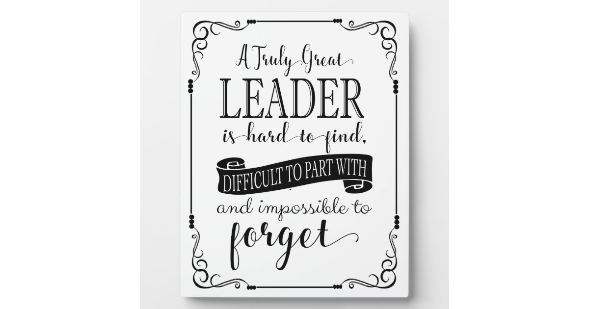 Leader thank you plaque | Zazzle