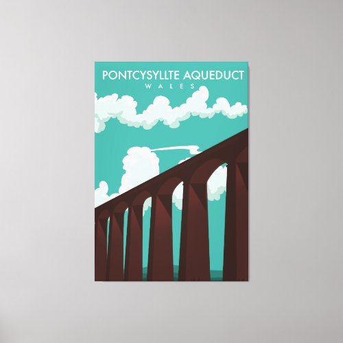 Leaderfoot Viaduct Scotland travel poster Canvas P