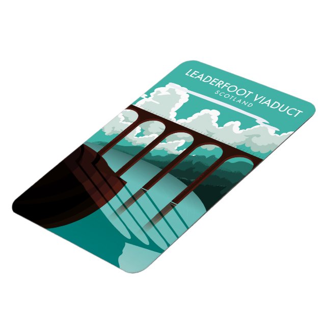 Leaderfoot Viaduct Scotland travel poster Magnet (Left Side)