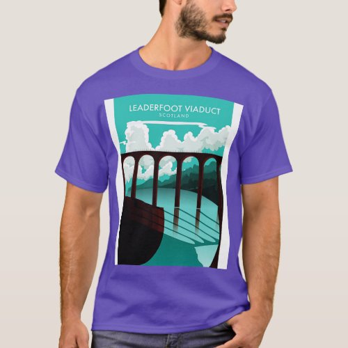 Leaderfoot Viaduct Scotland travel poster T_Shirt