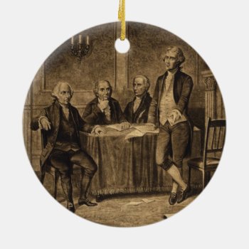 Leaders Of The Continental Congress By A. Tholey Ceramic Ornament by EnhancedImages at Zazzle
