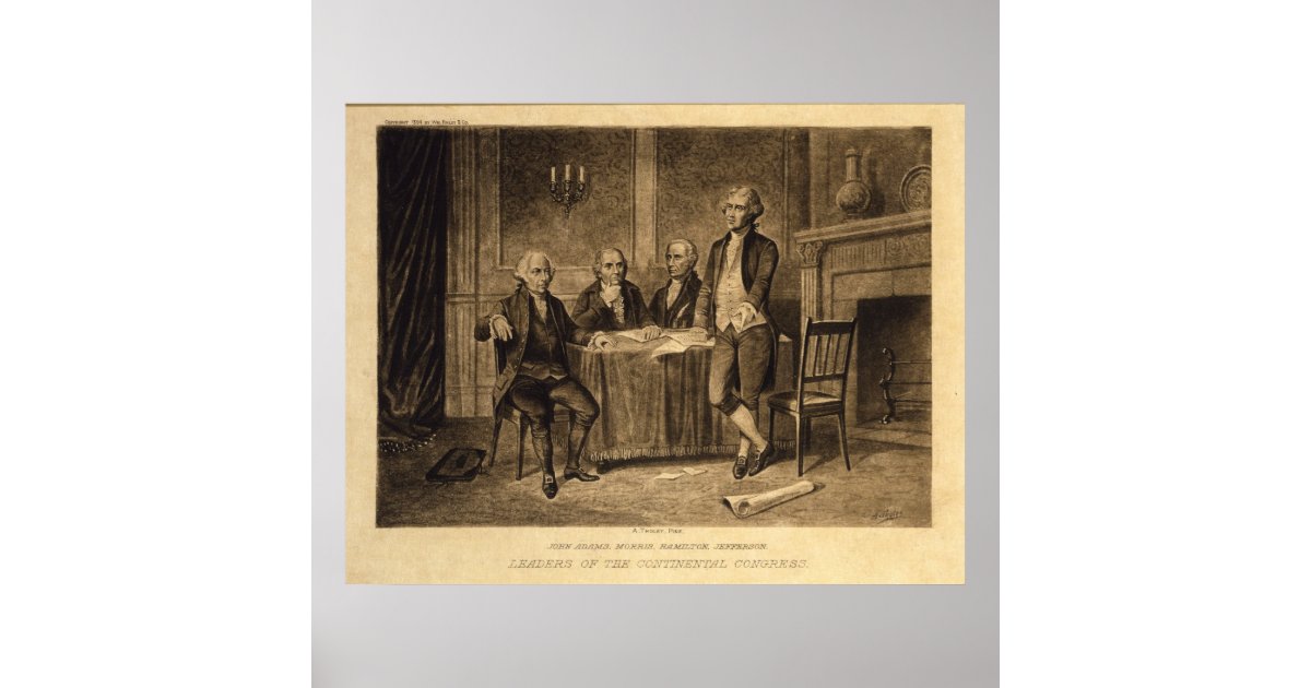 Leaders of the Continental Congress by Tholey Poster | Zazzle.com