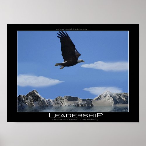 LEADERSHIP Flying Eagle  Mountains Motivational Poster