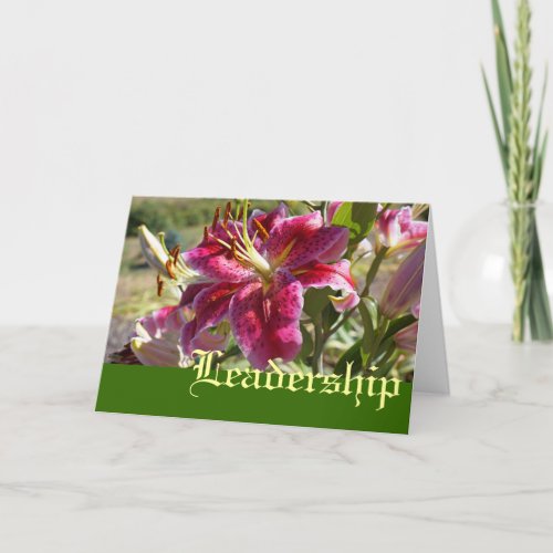 Leadership Greeting cards custom Lily Flower Boss