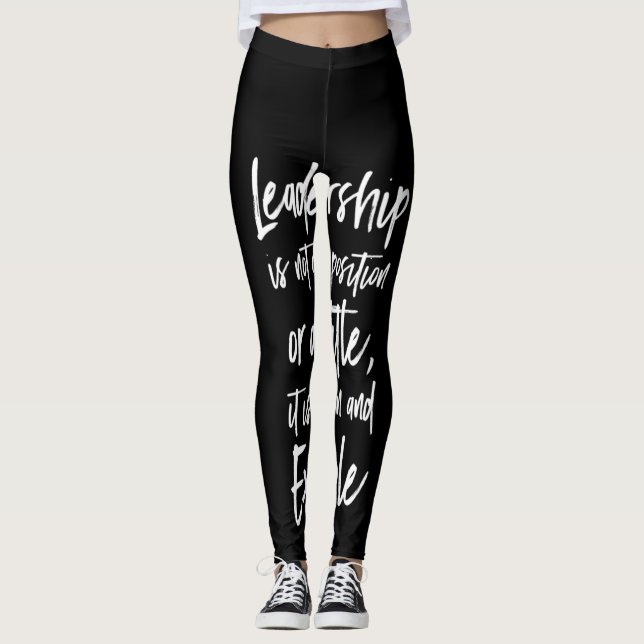 leadership is example leggings (Front)