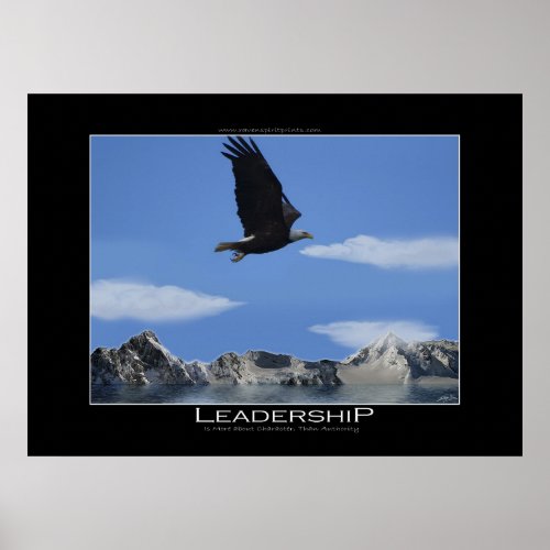 LEADERSHIP Large Bald Eagle Motivational Poster