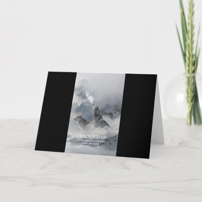 leadership motivational inspirational quote card (Front)