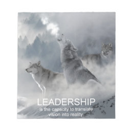 leadership motivational inspirational quote notepad