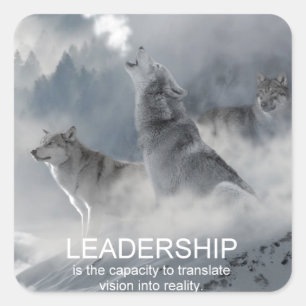 leadership motivational inspirational quote square sticker