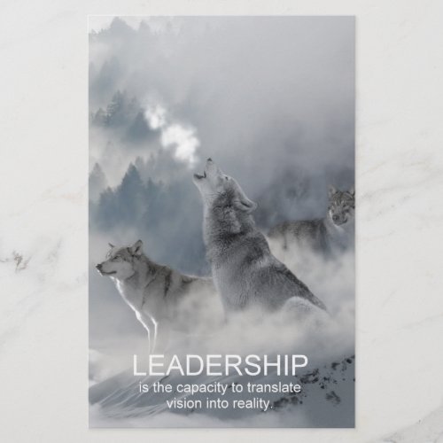 leadership motivational inspirational quote stationery