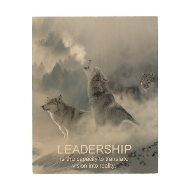 leadership motivational inspirational quote wood wall art (Front)