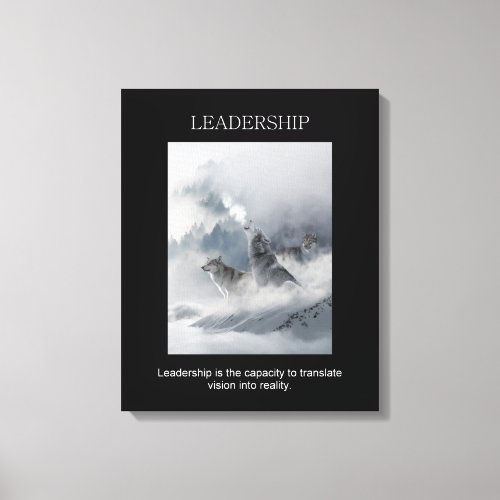 leadership motivational inspiring quote canvas print