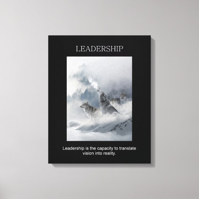 leadership motivational inspiring quote canvas print (Front)