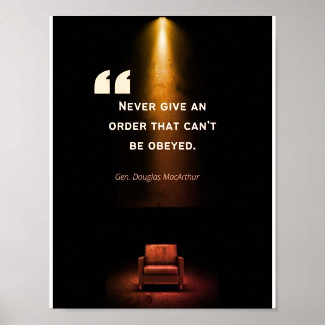 Leadership Posters - Douglas MacArthur (Front)