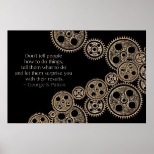 Leadership quote by George S. Patton Poster