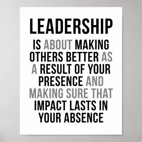 Leadership Quotes Poster | Zazzle.com