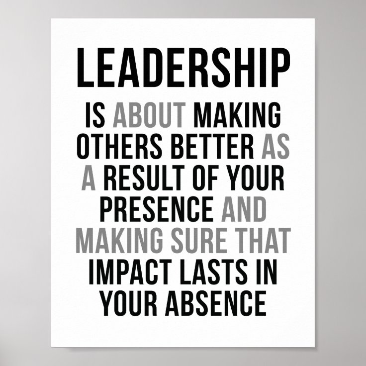 Leadership Quotes Poster | Zazzle