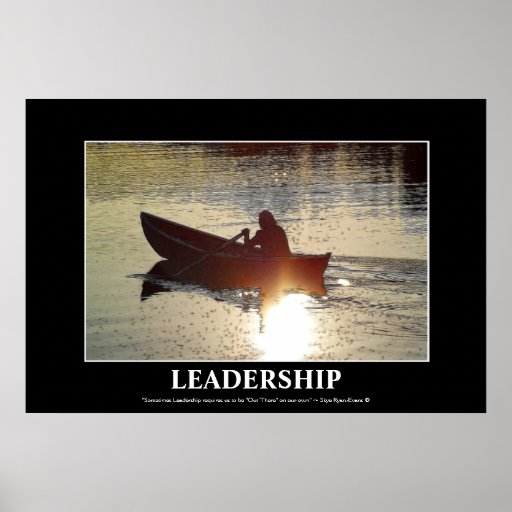 LEADERSHIP Rowing Motivational Art Poster | Zazzle